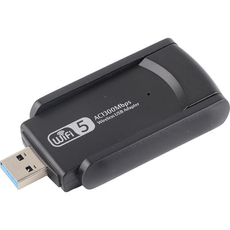 Carte réseau sans fil WiFi USB 3.0 à double antenne 1300 Mbps avec disque (1/5)