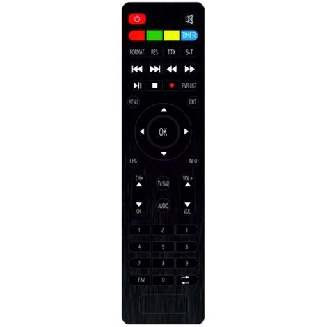 Télécommande d'origine pour récepteur TECSAT TFH9900HD PVR – Couleur noir – Prête à l'emploi avec piles incluses – M-E