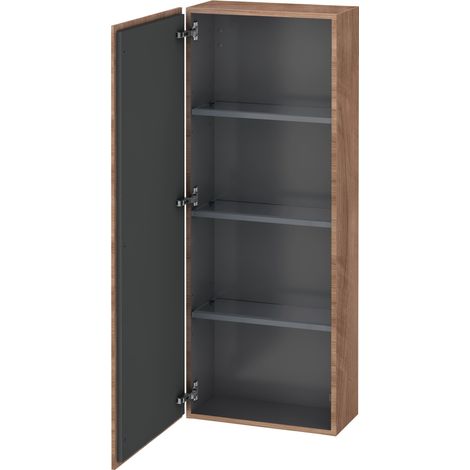 Mobile semi-alto Duravit L-Cube, larghezza 500 mm, profondità 243 mm, 1 anta, incernierato a sinistra, colorazione: Ciliegio del Ticino - LC1169L7373 (1/4)