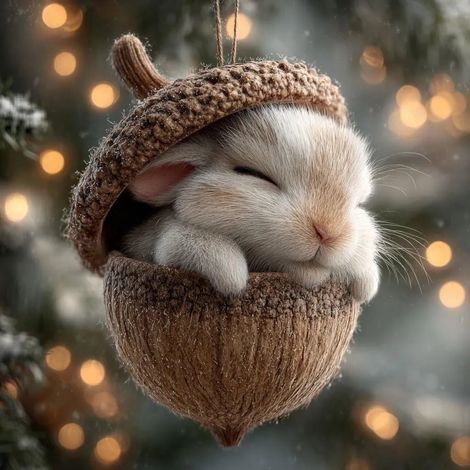 Ornement Animal - Résine - Figurine Forêt - Chouette Lièvre Hérisson - Décoration Arbre de Noël Intérieur - Lot de 6