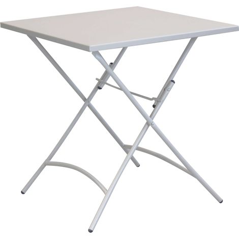 Tavolo quadrato 70x70 cm chiudibile da esterno per bar e pub con struttura e piano in acciaio Bistrot - Tan