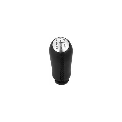 1pc Pommeau de levier de vitesse manuel pour Renault Clio III 2005-09, Megane 2 Laguna 2003-09, cuir noir, avec adaptateur