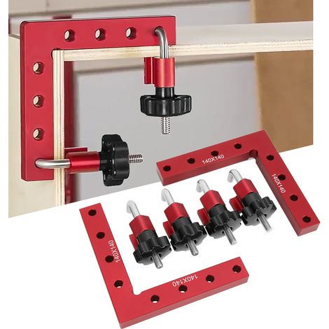 90-Grad-Winkelmesslineal, L-förmige Sperrholzklemme 140 x 140 mm (1/5)