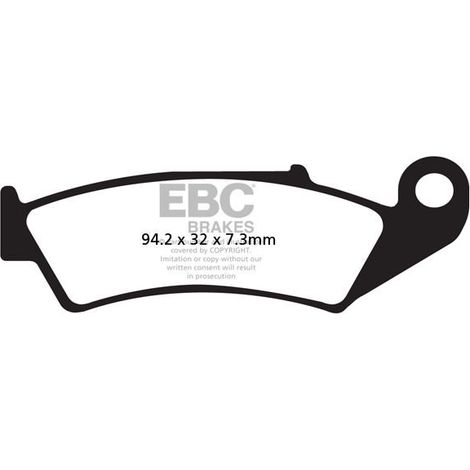 Pastillas de freno EBC MXS125 para competición todoterreno (juego para 1 disco)
