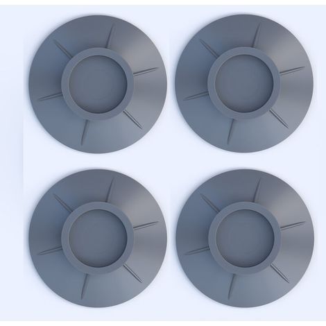 4 Pièces Tapis Anti Vibration Machine Laver, Lave Linge Anti Vibration, Coussinets Pieds de Machine Laver, Sèche Linge Caoutchouc Coussinets, pour Lave Linge Sèche Linge Anti Vibrant (gris) (1/5)