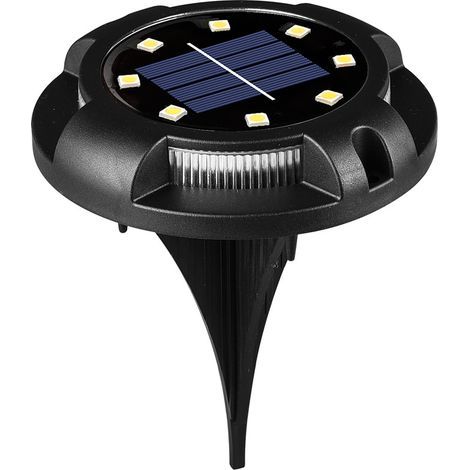 Nouvelle Lampe Solaire Encastrable 12LED, Lumière Latérale, Blanc Chaud/Froid et Couleur RGB, Étanche, Éclairage Jardin Extérieur (1/5)