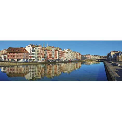 Tableau sur toile Bayonne 30x97 cm - Impression sur Toile Murale Décorative - Image imprimée en HD sur Toile - Toile sur Châssis en Bois FSC - Fabriqué en France (1/4)