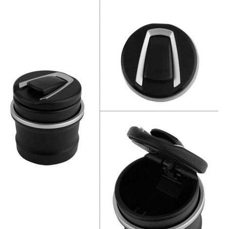 Cendrier de voiture en plastique ignifuge universel, tasse de rangement avec LED pour séries 1 3 4 5 7 X1 X3 X5 X6 (1/5)
