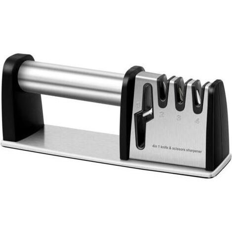 Aiguiseurs de couteaux, accessoires de cuisine professionnels 4 en 1, outil d'affûtage de lames et de ciseaux de cuisine, aiguiseur manuel pour couteaux de cuisine