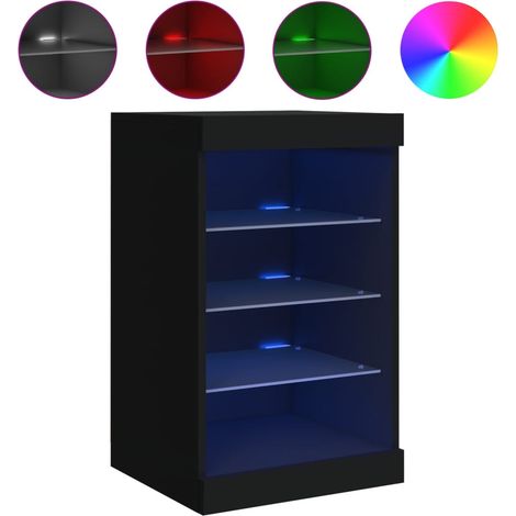 Buffet avec lumières LED noir 41x37x67 (1/5)
