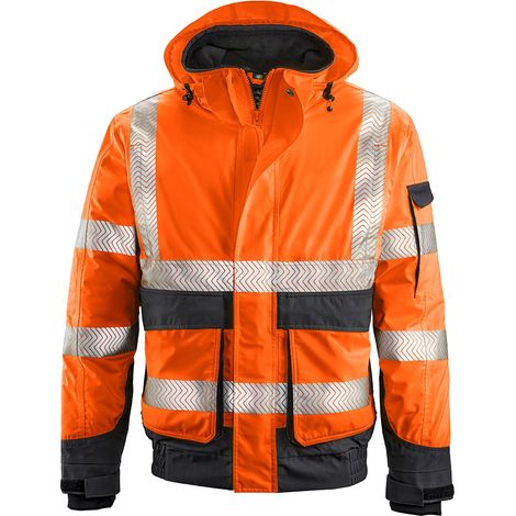 4PROTECT Warn-Wetterschutz-Blouson NEWARK leuchtorange/grau 3411 Größe 5XL
