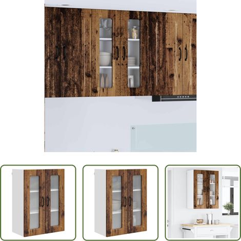 vidaXL Holzwerkstoff - Küchenschrank Kalmar Altholz 60 x 31 x 80 cm Holzwerkstoff (1/5)