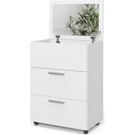 Tocador Hanna, Blanco, 65.8 cm con 2 cajones, Vicco (1/5)