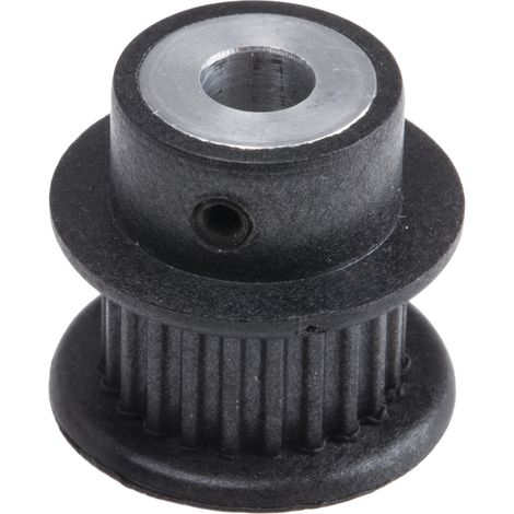 Poulie pour courroie crantée en Aluminium, PC renforcé de fibre de verre 22 dents , pas de 2mm, alésage 5mm ( Prix pour 1 )