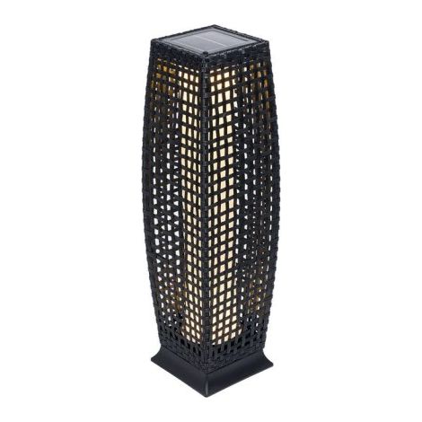 Solar-Gartenlampe Polyrattan 50 cm LED