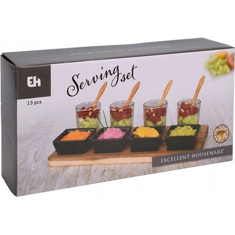Ciotole nere per snack, set da 13 pezzi (1/2)