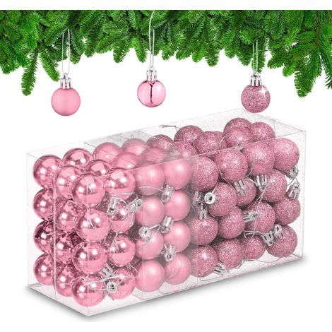 Juego de 96 adornos navideños de plástico para árbol de Navidad