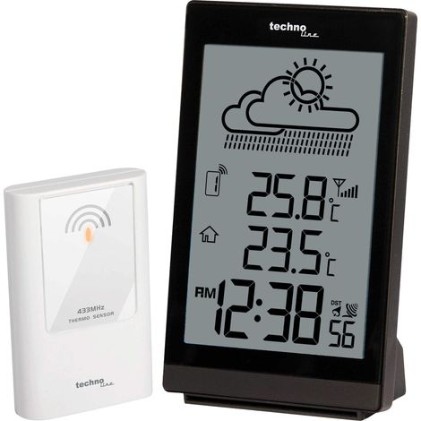 techno line WS 9251 Stazione Meteo, Nero (1/5)