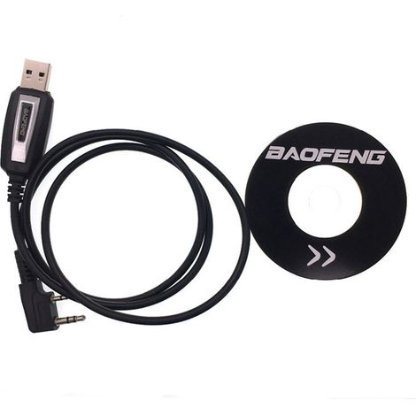 Câble de programmation USB étanche avec CD de pilotes et firmware pour talkie-walkie BaoFeng UV5R/888s (connecteur K)-AquaForge (1/5)