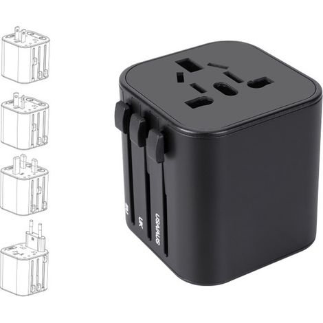 ADATTATORE MULTISTANDARD DA VIAGGIO EU/UK/USA/AUS