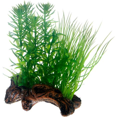 Hobby Flora Root 2 - S, 17 cm - Kunststoffpflanze für Aquarien