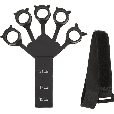Renforçateur de doigts extenseur de poignée noir 21LB 17LB 13LB entraîneur de force manuelle grip pour doigts (1/5)