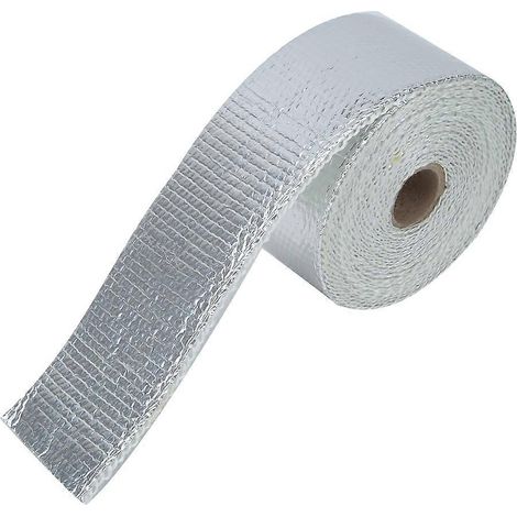 Bande isolante thermique argentée de 5 m pour collecteur d'échappement de voiture, avec sangle - Accessoires auto (1/4)