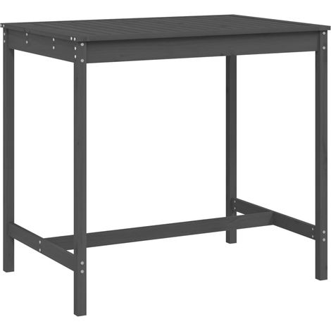 Maison Exclusive - Gartentisch Grau 121x82,5x110 cm Massivholz Ki