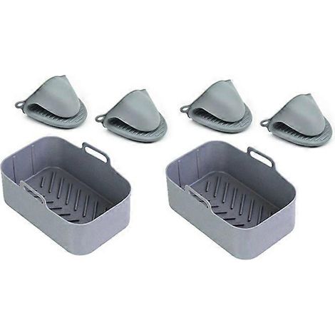 Manique pour friteuse à air chaud avec gants de protection thermique (gris) (1/5)