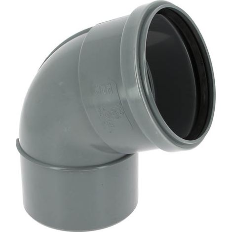 Adequa – Coude assainissement mâle-femelle 67°30 Ø125 – Raccord radiateur pour installations sanitaires – Joint étanche pour évacuation