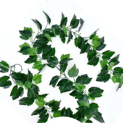 Guirlande De Vigne Artificielle - 2 Mètres - Pour Décoration Murale Intérieure Et Extérieure - 1 Pièce (1/5)