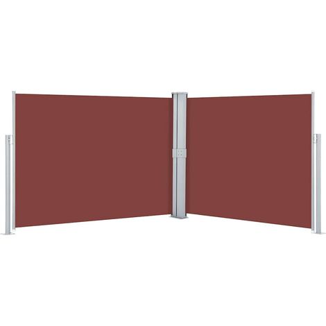 Auvent Marquise latéral rétractable, Store Banne pour Jardin Balcon Terrasse, Marron 140 x 1000 cm OIB7758E