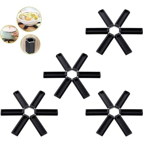 Manique, lot de 4, pliable, résistante à la chaleur. (1/5)