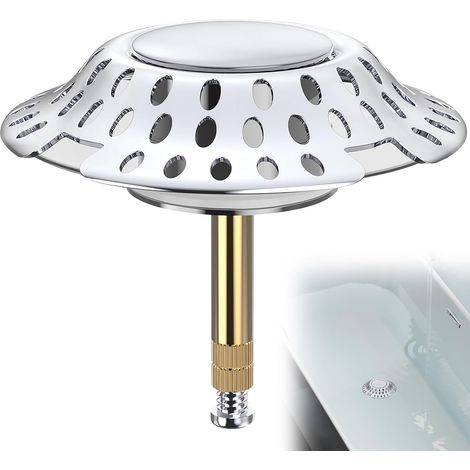 Bouchon de baignoire universel 2 en 1, ajustable à 72mm pour baignoire standard – Confort et praticité