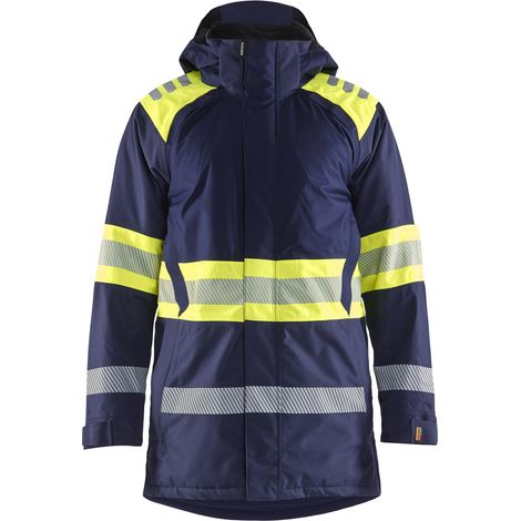 Parka da lavoro invernale alta visibilità classe 1 4485 - Blu marino/Giallo 4XL
