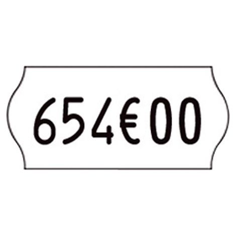 Etiquettes 26 x 12 mm blanches - Rouleau de 1500 - Lot de 12