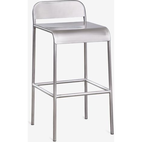 Pack de 4 taburetes altos en acero inoxidable Narnial SKLUM ↑65 cm (1/5)