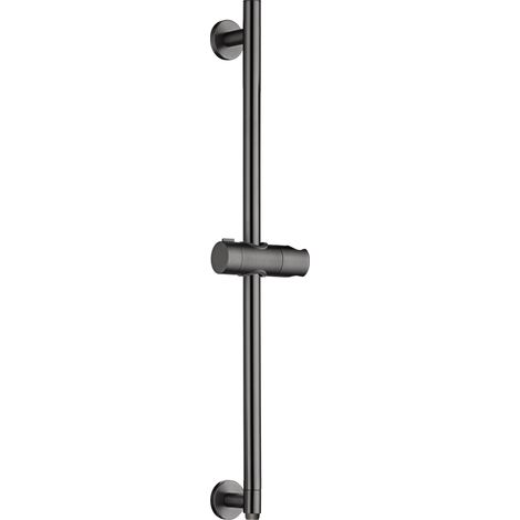 Barra soporte mango ducha desliz. redonda Adur con toma de agua black gun metal [ IMEX® ] (1/2)