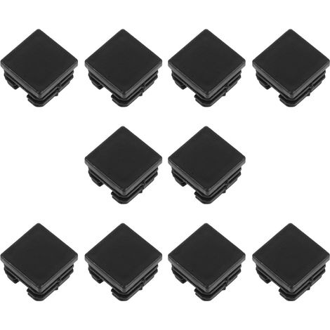 10 Pièces Bouchons de Pieds de Table Pliable Carrés 20mm, Noir PP Pièces de Rechange pour Table de Camping, Support Stable, Usage Extérieur, Lot de Remplacement (1/5)