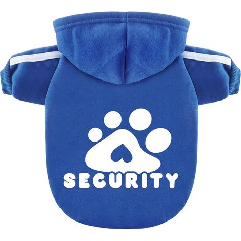 Chien À Capuche Vêtements pour Animaux de Compagnie Pulls Chiens d'automne et d'hiver Déguisements de Chiot Gilet (Bleu Marine, L) (1/4)