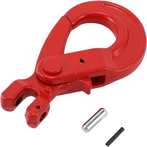 Safety chain hook, 1.12 T load capacity, grade 80 alloy steel, forged shackle for lifting and transport (1/5)