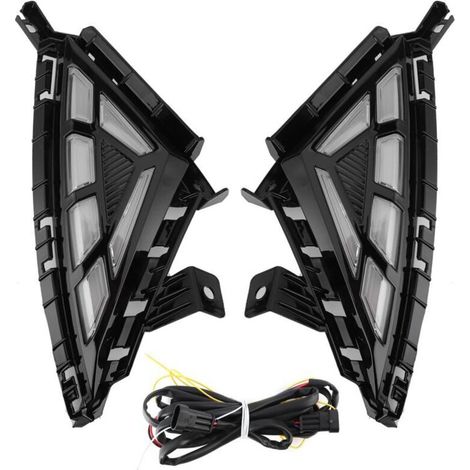 Paire de feux de jour LED blancs DRL jaunes, feux de signalisation adaptés à Hyundai Elantra 2020 – 2021 (1/4)