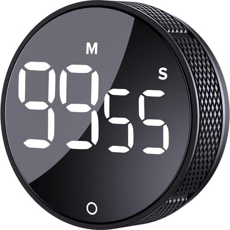 Minuterie cuisine numérique magnétique grand écran LED compte à rebours fitness (1/4)