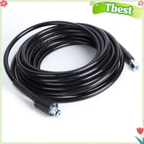 Tuyau Haute Pression - PVC Acier Inoxydable - Pour Nettoyeur K2 K3 - 10 M - Filetage M22 M14 (1/4)