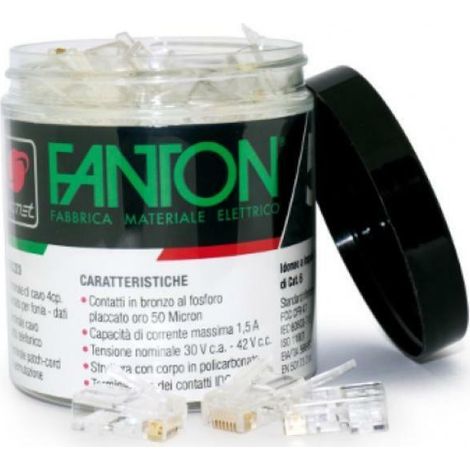 Kit de conectores Fanton CAT.5E UTP 8/8 RJ45 50 unidades 23720B