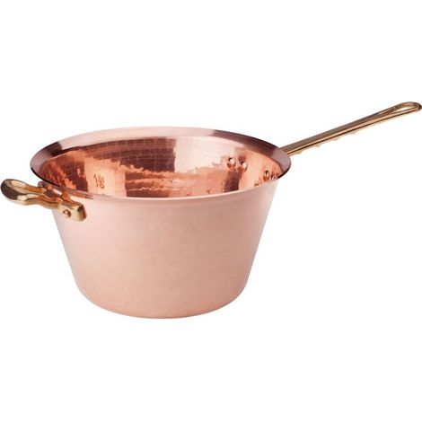 Pentole Agnelli ALCM165M20 Paiolo in Rame con Manico in Ottone, 20 cm