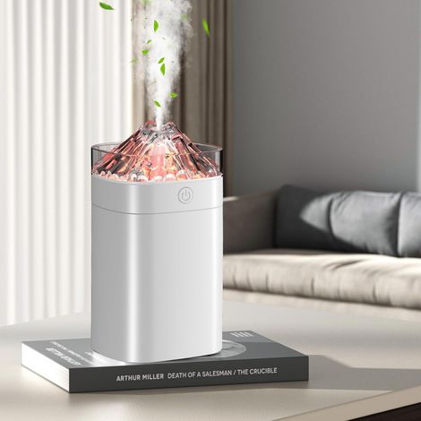 Mini humidificador portátil USB de 400 ml, apto para dormitorio, coche y uso en interiores (1 unidad, blanco). (1/4)