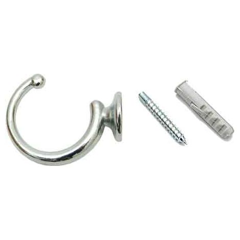 PETIT CROCHET POUR RIDEAUX LÉGER 29 mm - Or - blister 2 pièces