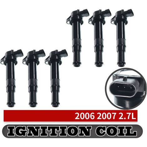 Six 27301-3E100 ignition coils for Hyundai Santa Fe and Kia. (1/4)