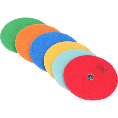Set mit 5 Schleifscheiben, effiziente Wärmeableitung, geräuscharm, verschiedene Farben für effektives Polieren. (1/5)